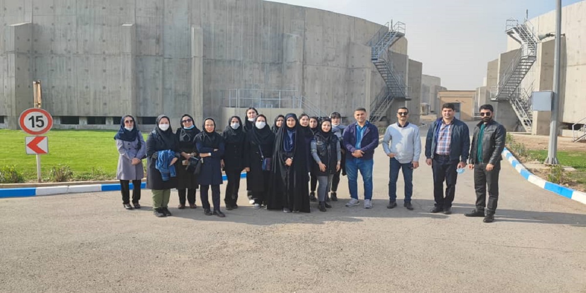 بازدید علمی گروه مهندسی بهداشت محیط از تصفیه خانه فاضلاب جنوب تهران